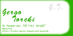 gergo toreki business card